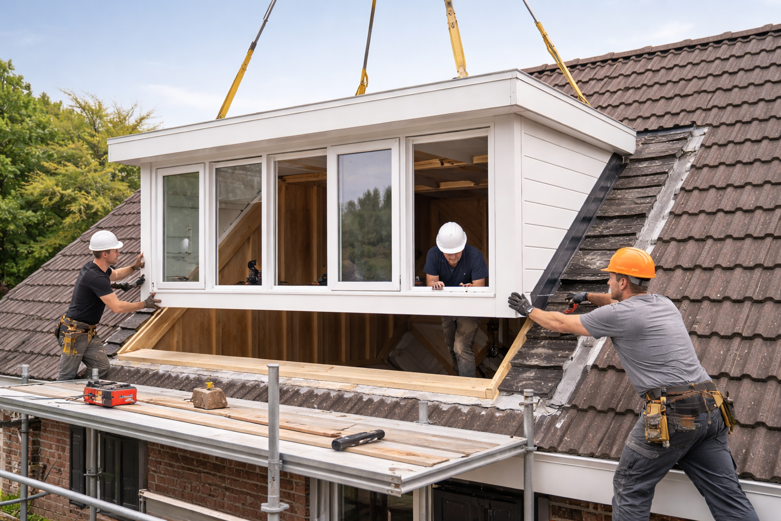 Plaatsing van een dakkapel